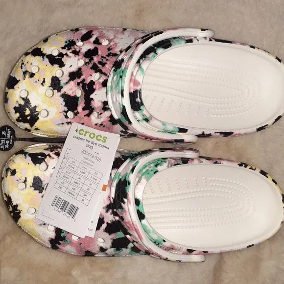 NWT Crocs tie-dye mania clog Crocs Classic Tie Dye Mania Clogs Womens 7 Mens 5 Slip On  main image 3